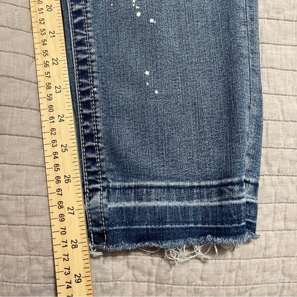 Seven7 Women’s Girlfriend Embellished Studded Distressed Blue Jeans Size 8 - Picture 7 of 10